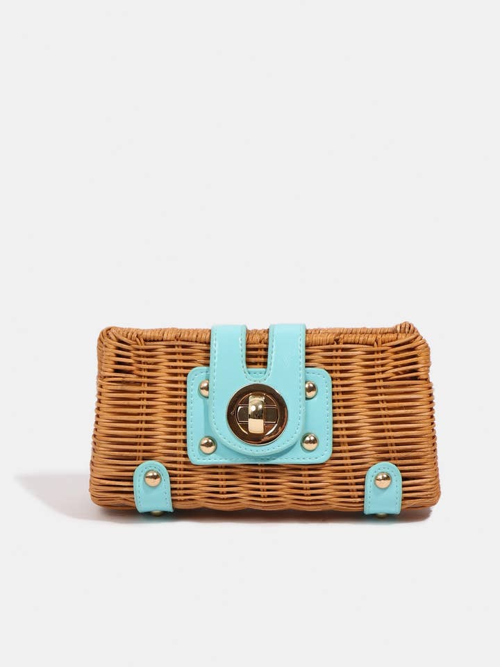 Lulu Clutch Taske - Lys Turkis for engroshandel hos Pia Rossini Ltd