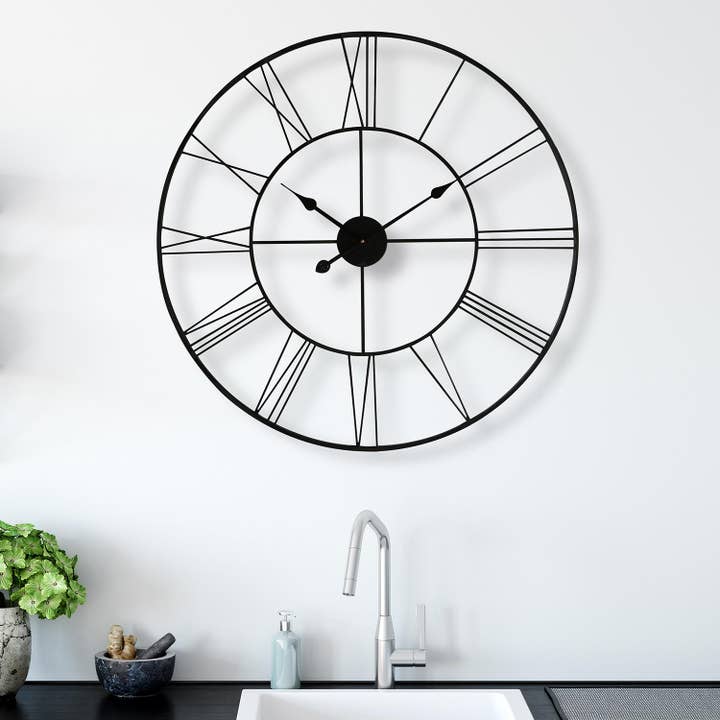 Minimalist Slim Iron Wall Clock - 76 cm / 30 in for wholesale by Walplus