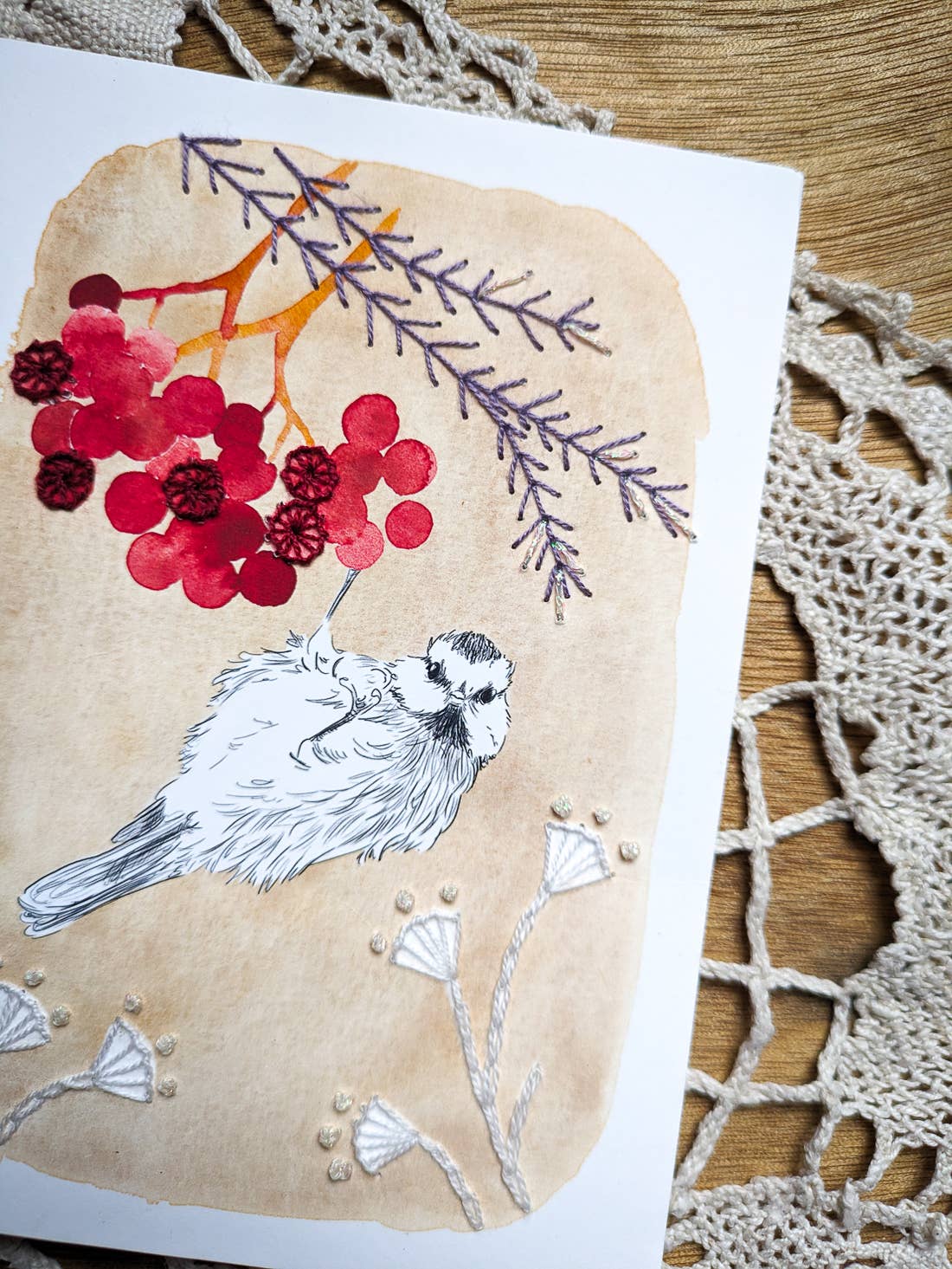 Rue de Pleine Lune - Wholesale Embroidery/Cross Stitch Supplies - "A Plumes" Embroidery Cards - paper embroidery kit0