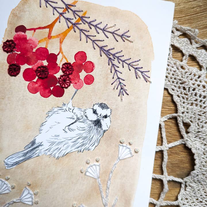 Rue de Pleine Lune - Wholesale Embroidery/Cross Stitch Supplies - "A Plumes" Embroidery Cards - paper embroidery kit