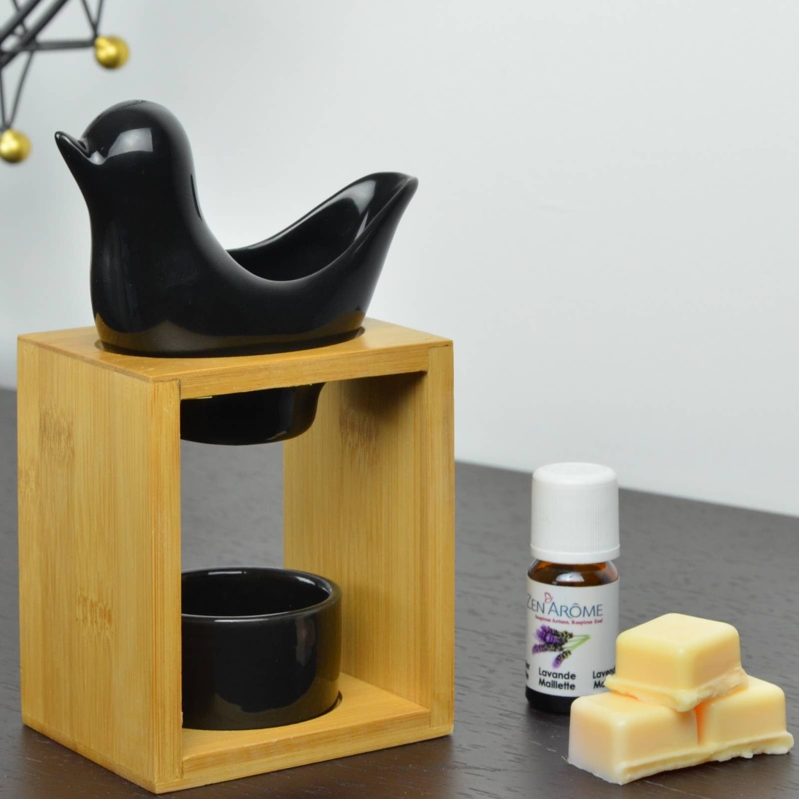 Zen'Arôme - Wholesale Waxbrander - Birdy zwarte geurkaarsen en brander10