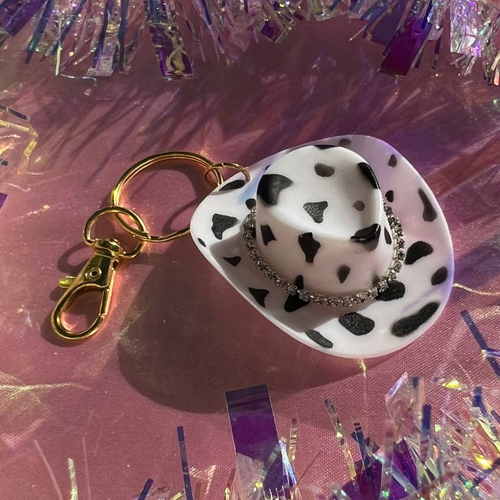 GG Says Hello - Vendita all'ingrosso Portachiavi - Donna - Portachiavi Cowprint Cowboy Hat0