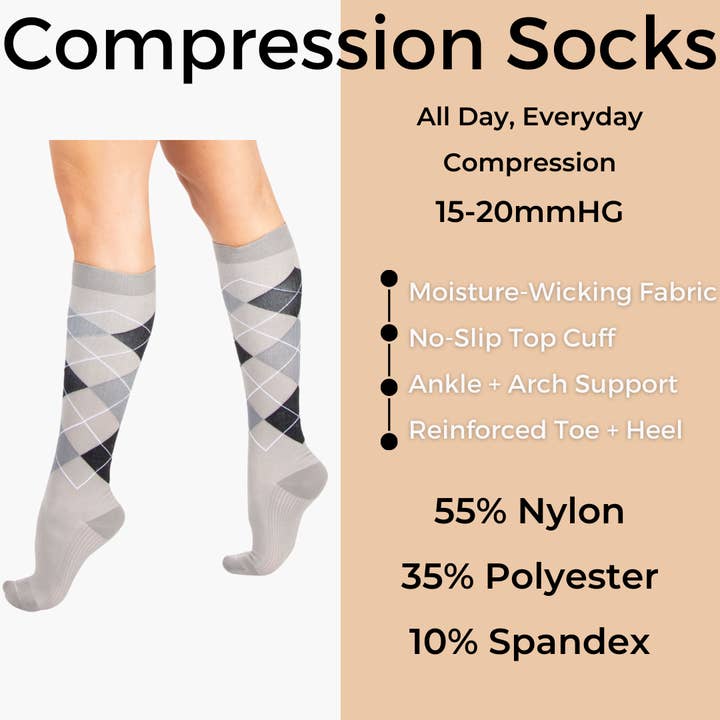 Howard's - Wholesale Socks - Women's - Compression Socks Knee High 15-20mmHg3