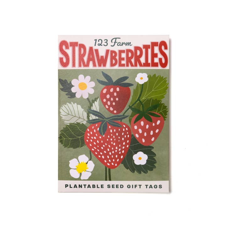 123 Farm - Wholesale Gift Tag - Plantable Seed Gift Tags - Vintage Seed Design, 5 Gift Tags