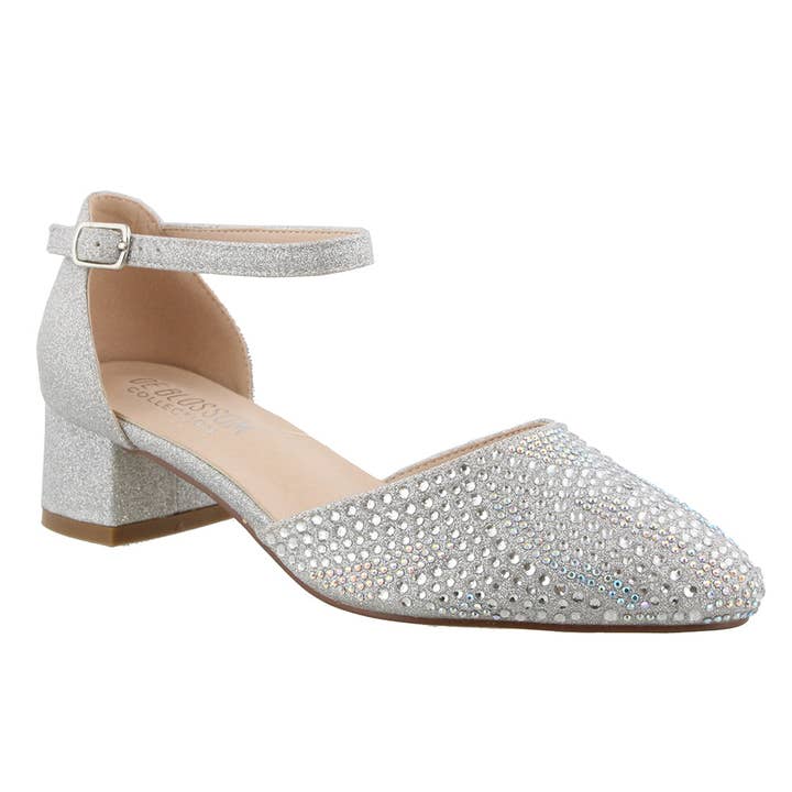 TIFFANY-1 Closed Toe Low Block Heel for wholesale by De Blossom Collection