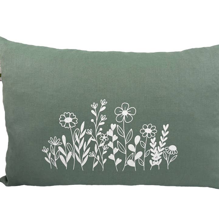 Cuscino di cirmolo 30 cm x 20 cm, verde salvia - Fiori per la vendita all'ingrosso da parte di Tiroler Zirbenkissen / Christoph Wildauer