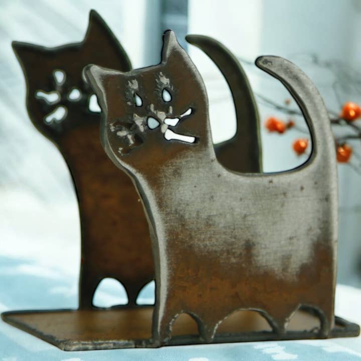 Soporte para tarjetas de visita de gato, organización de escritorio rústica para mascotas, ecológico para venta al por mayor de Whimsies