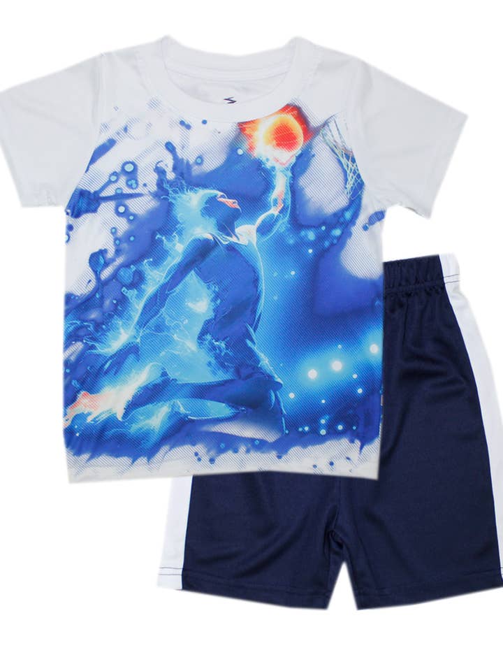 Hemworld - Wholesale Top & short set – Kids - S1Ope Basketball Player Screen Top W Mesh Athletic Shorts (Pack Of 12) - 13439020