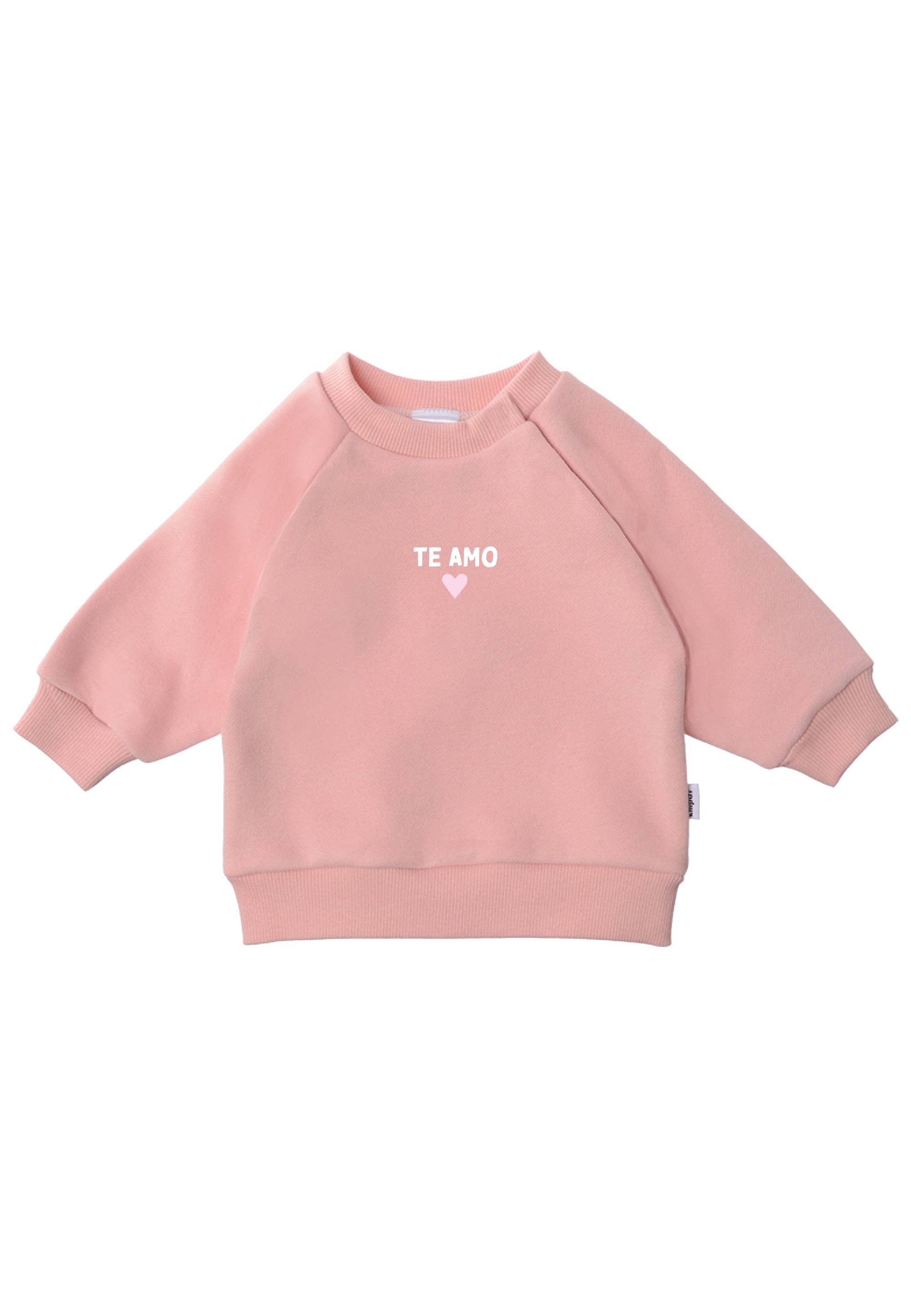 Liliput - Vendita all'ingrosso Felpa - Bambini - Felpa rosa polvere con stampa "Te Amo"