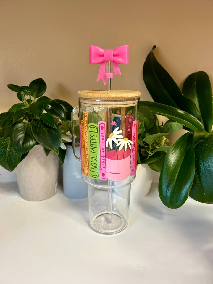 40oz Glazen Beker, Boekenliefhebber Beker, Boekachtige Koffiebeker voor wholesale door MommyandMarie