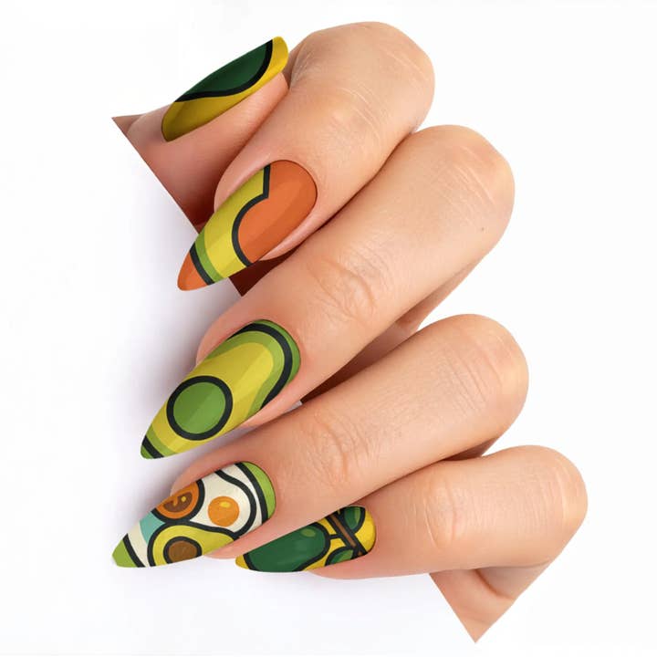 FYNE BODY - Wholesale Press-on/fake nails - Avocado Blossom Delight Avocado Press-On Nails54