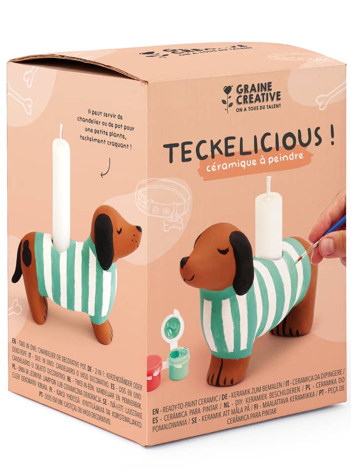 KERAMIKSÆT gravhund for engroshandel hos Graine Créative