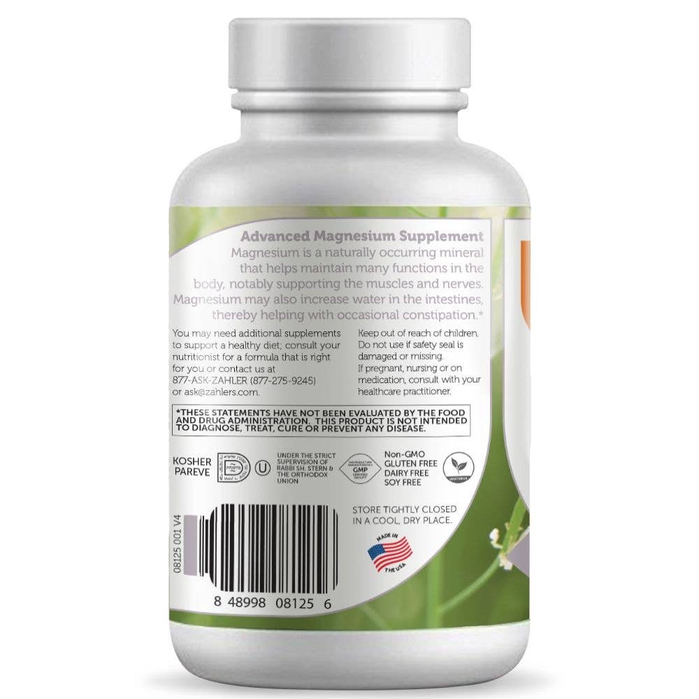 Advanced Nutrition by Zahler - Wholesale Oral Supplement/Vitamin - Magnesium (120) Capsules3