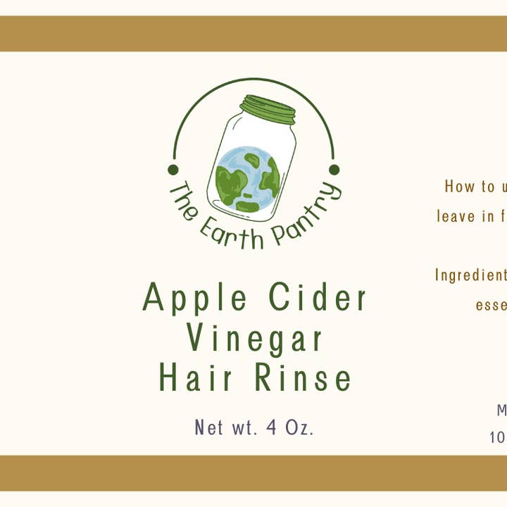 Apfelessig-Haarspülung - Großpackung - 1 Gallone für den Großhandel von The Earth Pantry