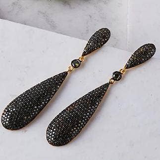 Latelita - Wholesale Dangle Earrings - Latelita Coco`s Long Drop Earrings Emerald Green CZ