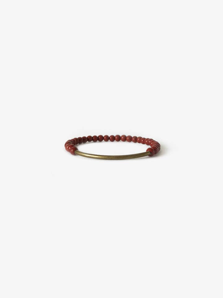 Tubular Bracelet - Red Jasper for wholesale by BRANCO
