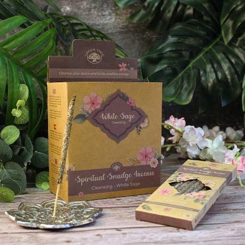 Green Tree – wholesale Rökelse – Andlig Smudge Rökelse - Renande Vit Salvia