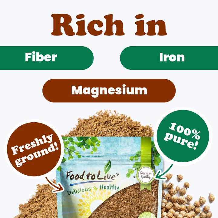 Food To Live - Wholesale Dried spice - Ground Coriander Seeds – Non-GMO, Vegan, Kosher, Bulk – by Food to Live5
