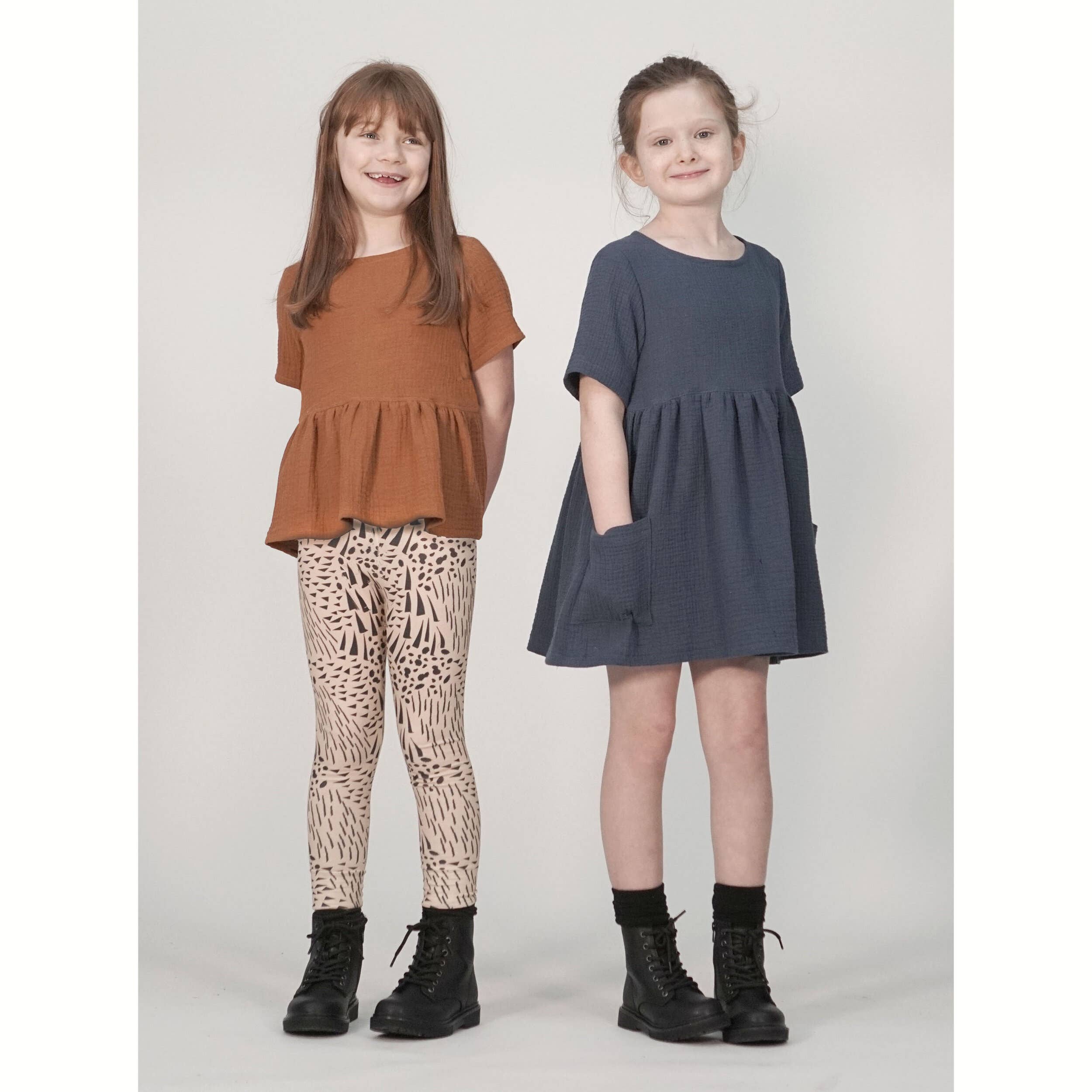 Pattern Paper Scissors – wholesale Surface pattern design – Kids Indi Woven Tunic Dress Sewing Pattern2