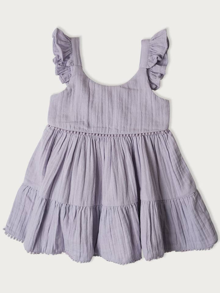 Babu - Wholesale Dress – Baby - Organic Muslin Dress | Sleeveless - Mia6