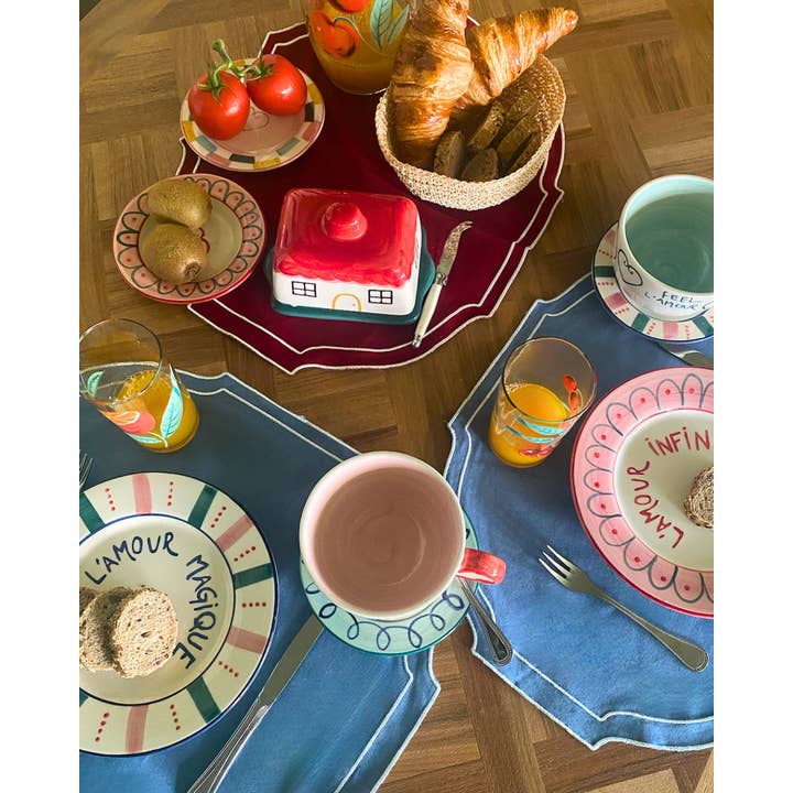 ACTOS - Wholesale Butter Dish - 'La petite maison' ceramic Butter dish6