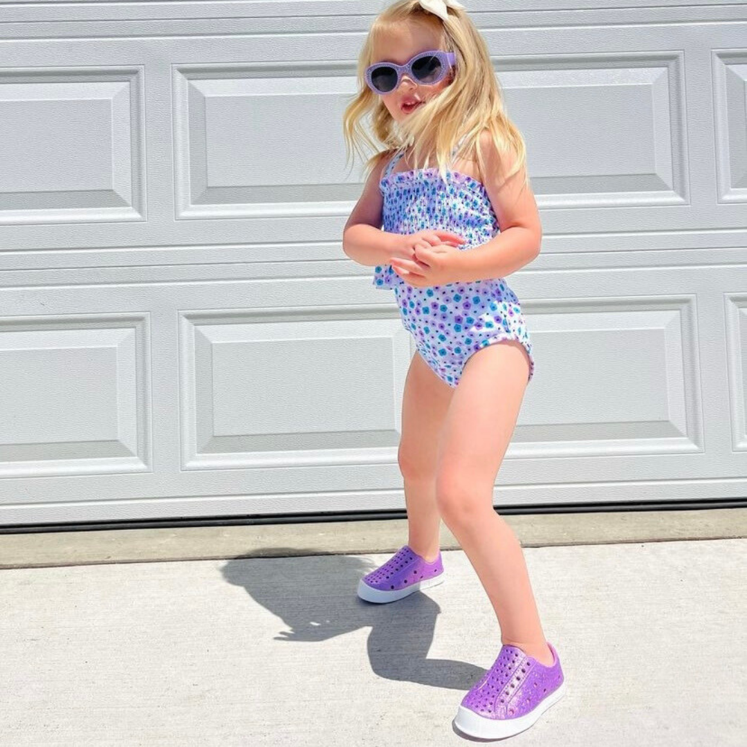 PURPLE GLITTER MERMAID - SHOOSHOOS TODDLER KIDS SHOES WATERPROOF SNEAKERS for wholesale on Faire9