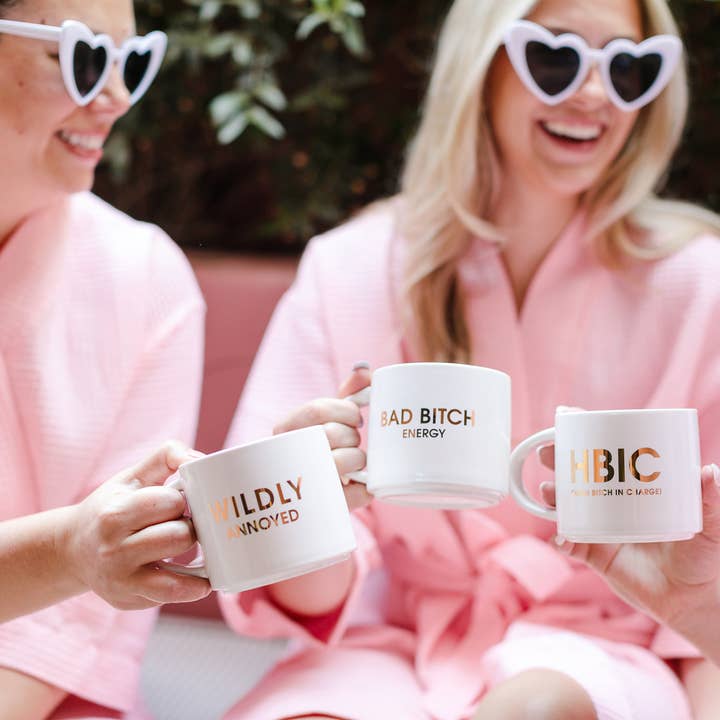 Chez Gagné – Caneca por atacado – HBIC Cabra Chefe em Comando - Caneca de Café Chá Empilhável Jumbo1