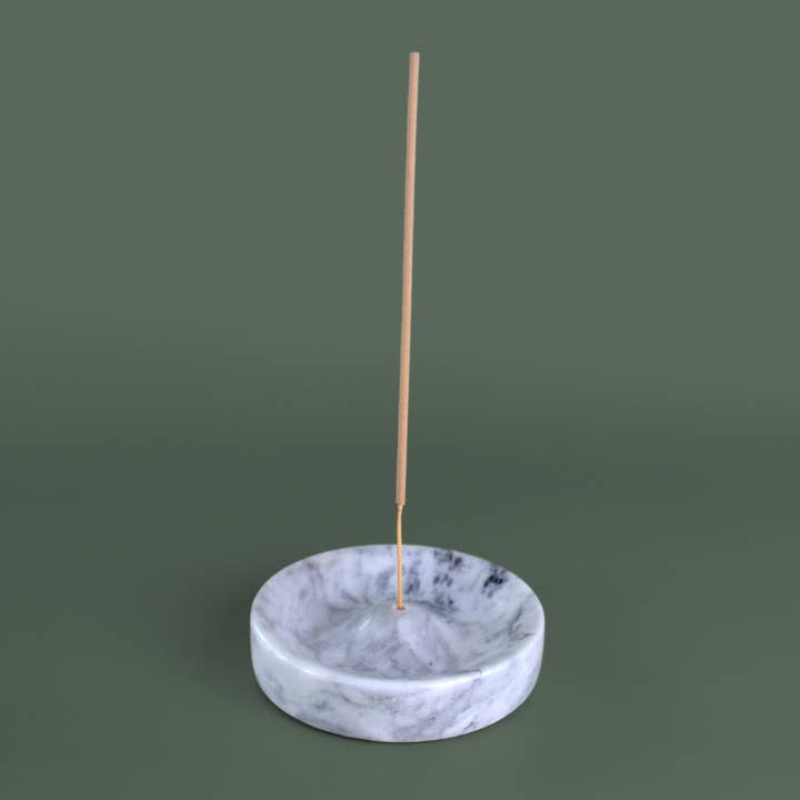 Sacred Stone Incense Holder in Light Grey for wholesale by Flora Vesta