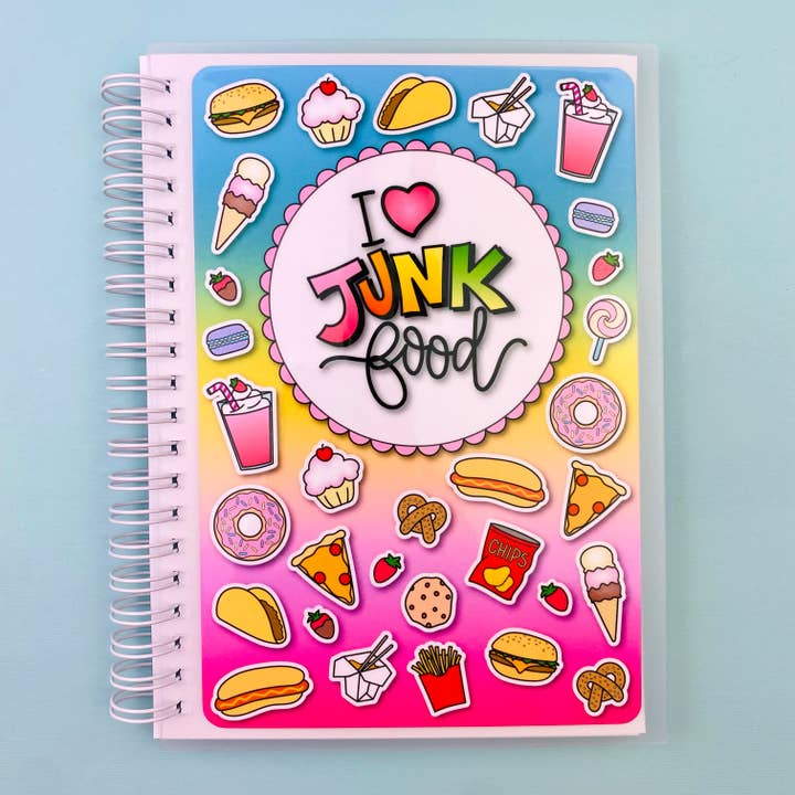 Junk Food Reusable Sticker Book for wholesale by Shine Sticker Studio