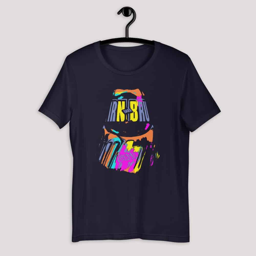 Gillian Kyle - Vente T-shirt sérigraphié – unisexe - IRN-BRU Pop ! T-shirt unisexe - bleu marine3