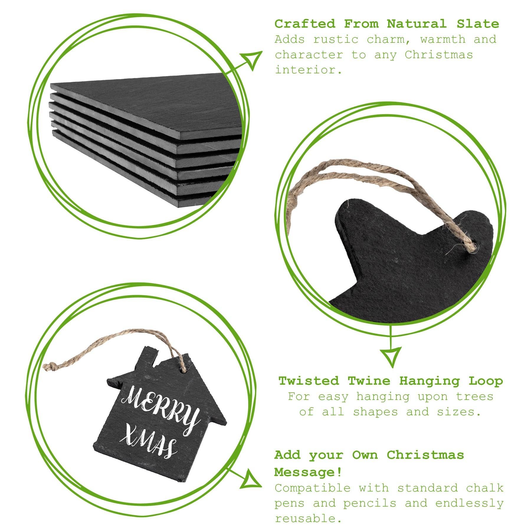 Rinkit Pty Ltd - Wholesale Ornament - Slate Christmas Tree Decoration - Bauble - By Nicola Spring4