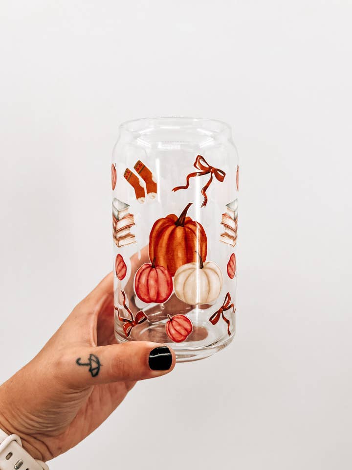 Cozy Season Glass Can for wholesale by Ellie Jade Co