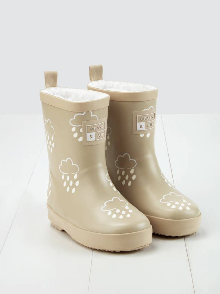 Grass & Air – wholesale Rain Boots – Child – Stone Colour-Changing Kids Winter Wellies0