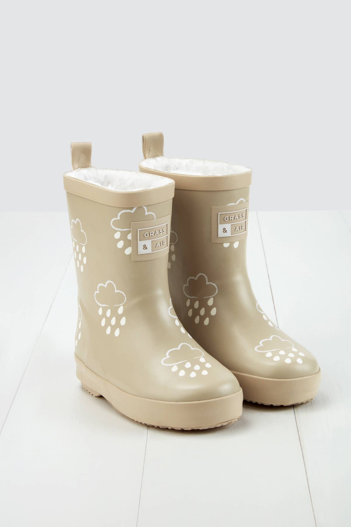 Grass & Air - Wholesale Rain Boots – Child - Stone Colour-Changing Kids Winter Wellies