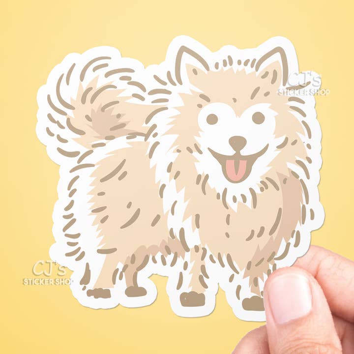 Vinyl-Aufkleber „Pomeranian“ für den Großhandel von CJ's Sticker Shop