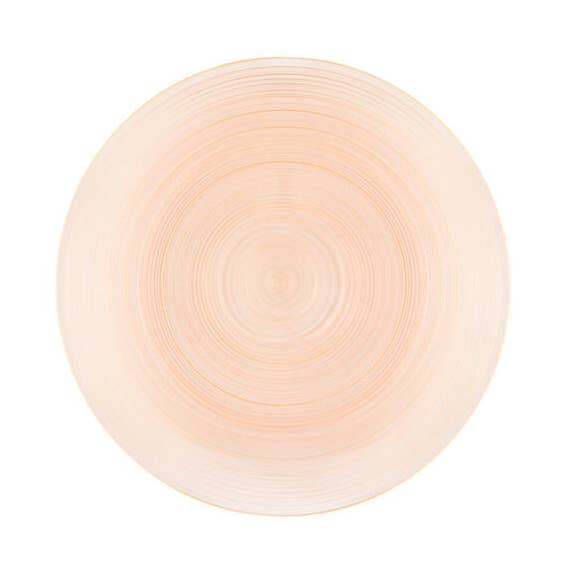 Peach Transparent Round Plastic Plates - Crystal Design for wholesale by Posh Setting