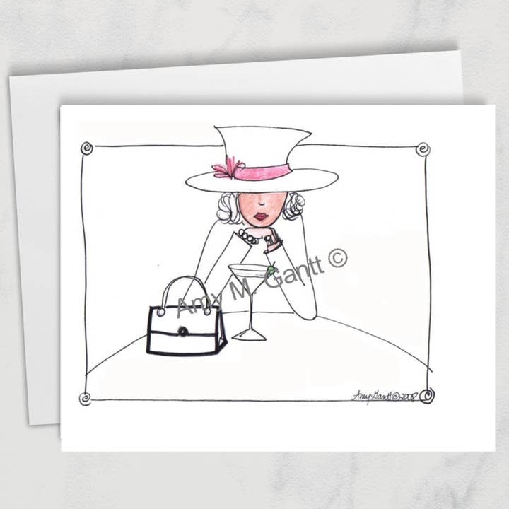 Cope - Martini Greeting Card for wholesale by Lula Bell Cards and Gifts