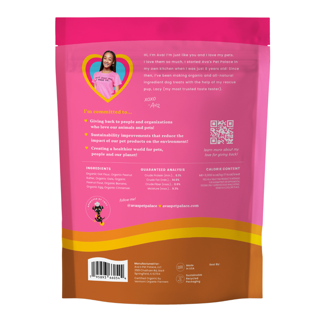 Ava's Pet Palace - Wholesale Pet Treats - Dog - Organic Baked Dog Treats - Peanutty Paws5