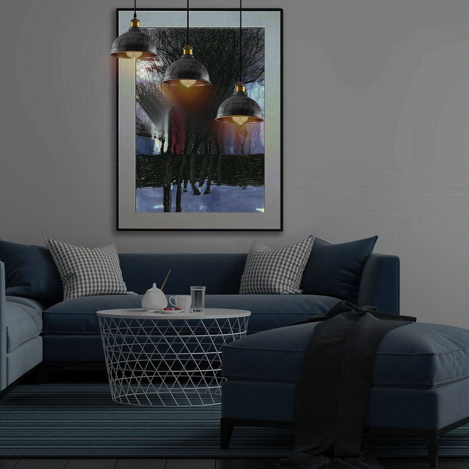 Ledsone – Engroshandel Lysekrone/pendellampe – Vintage Industrial børstet kobber indendørs hængende justerbar22