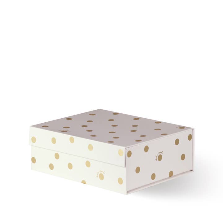 Kate Spade New York by Lifeguard Press - Wholesale Storage Bin - Nesting Boxes, Gold Dot With Script1