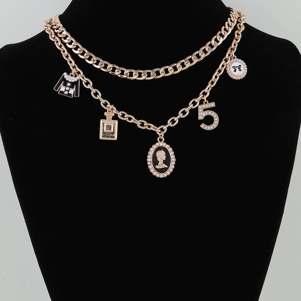 GBK Double Luxury Woman Charms Chain Necklace for wholesale on Faire1