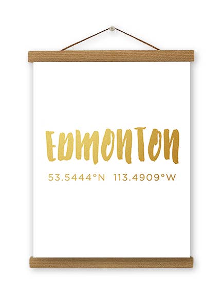 Edmonton Koordinater Konsttryck för wholesale av IMPAPER