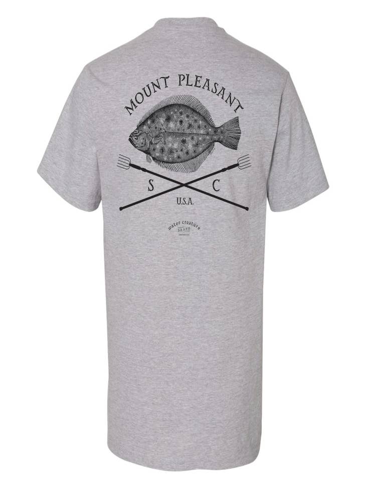 Wholesale Flounder Gigs, Fishing Shirt, Customizable Location
