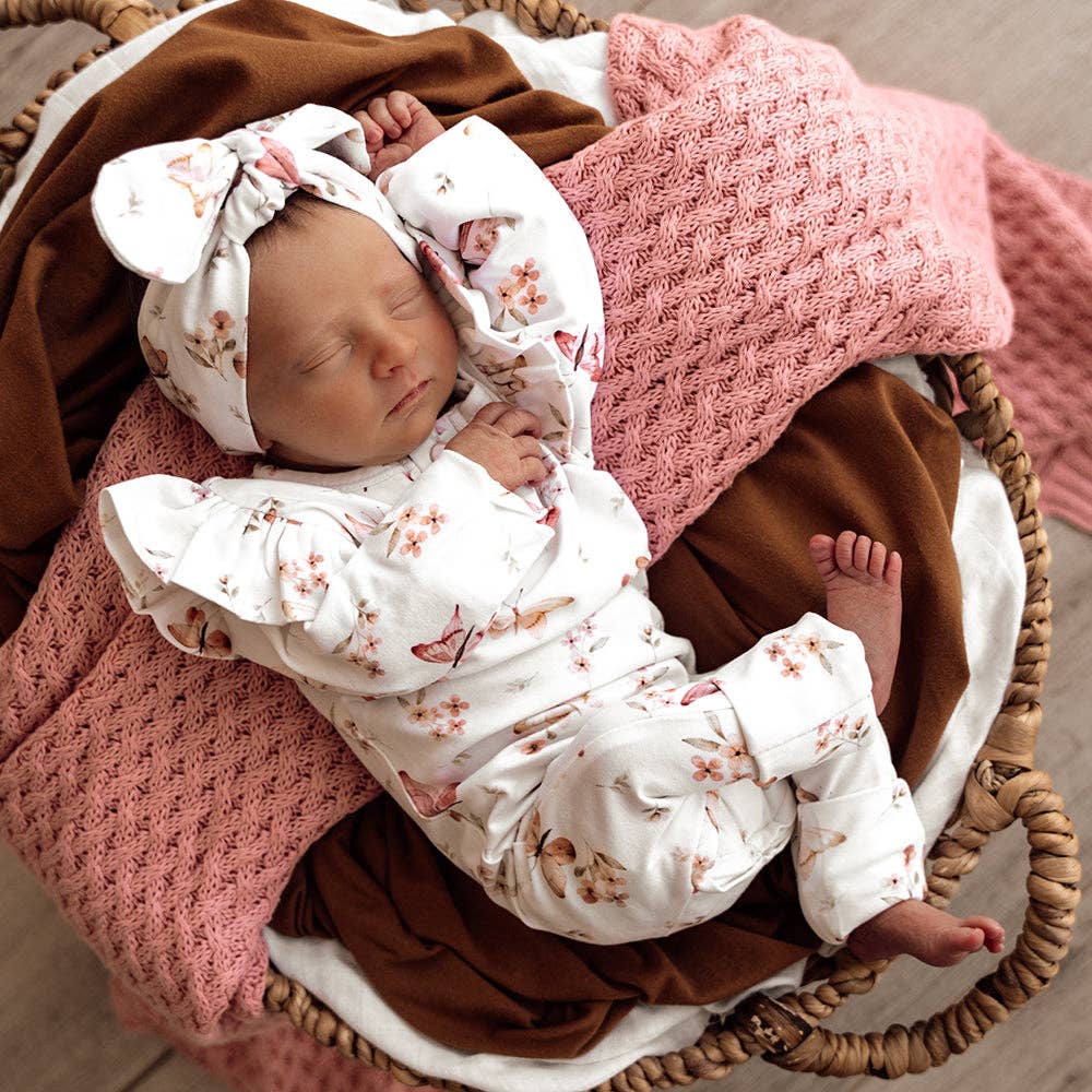 Snuggle Hunny - Vente Barboteuse – bébé - Combinaison de culture biologique Butterfly3