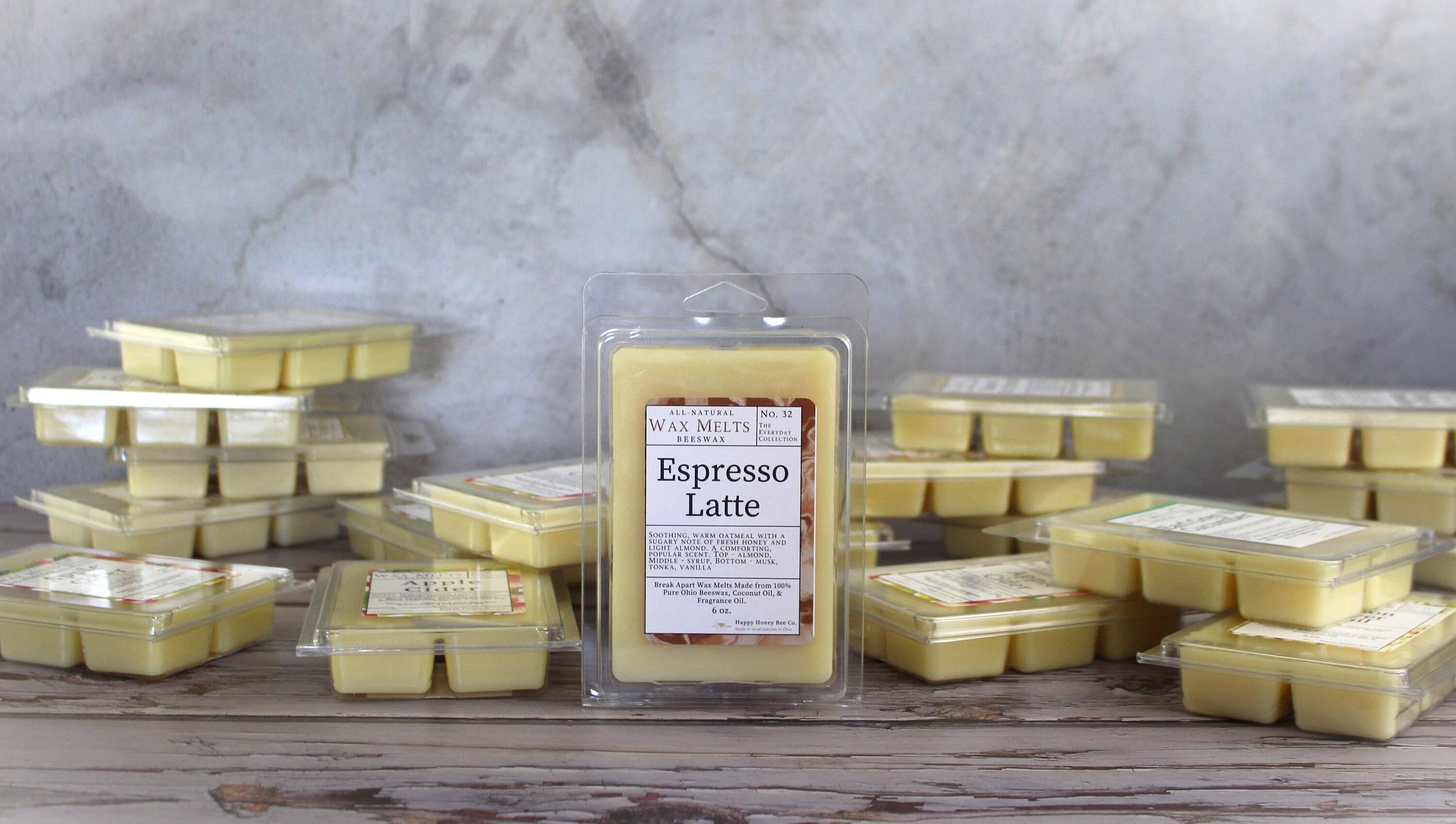 Happy Honey Bee Co. - Wholesale Wax Melt - Espresso Latte 6 oz Beeswax Wax Melts9