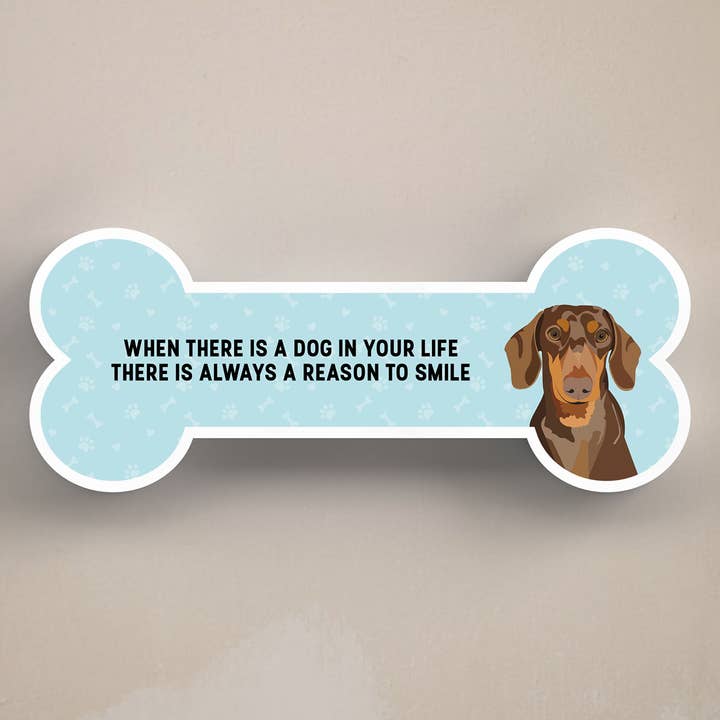P5431 - Dachshund Dog Reason To Smile Katie Pearson Artwork for wholesale by Vivid Squid Wholesale