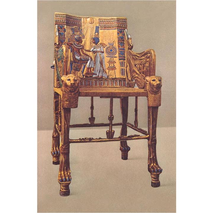 Found Image Press - Wholesale Stationery/Notecard Set - Greeting Card EG-215 Chair from King Tut's Tomb