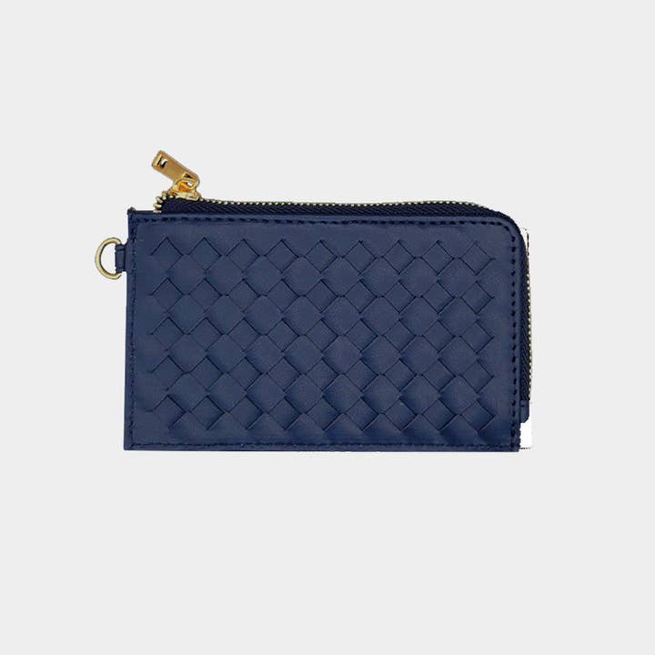 Sensibling Corp. - Wholesale Wristlet - Faux Leather Basket Weave Flat Card Holder Wallet Wristlet20