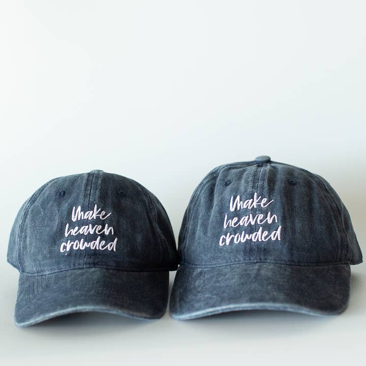 Modern Burlap - Wholesale Baseball Cap - Women's - Make heaven crowded - Baseball Cap - Blue2