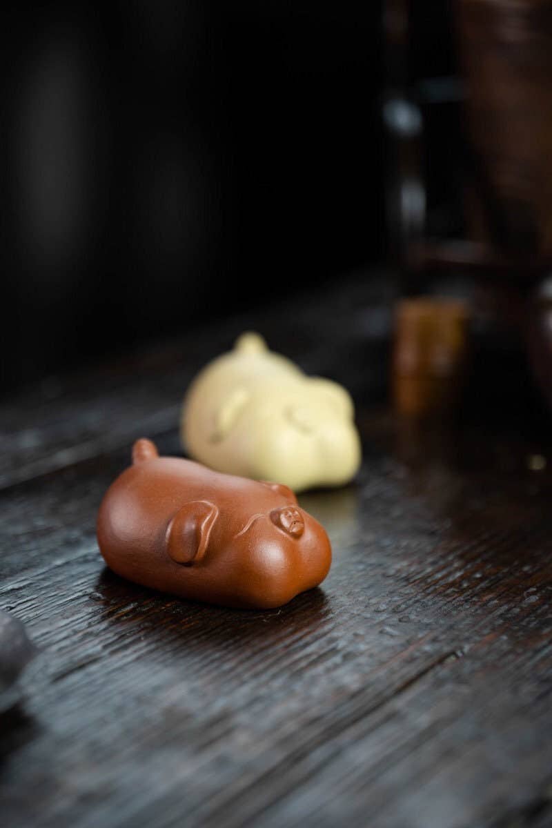 Gohobi （We cover U.S. import duties） - Wholesale Decorative Figurine - Gohobi Handmade pig ornaments Tea pets ceramic YiXing clay  Chinese Gongfu tea Kung fu tea Japanese Chado unique ornaments2